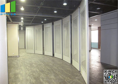 móvel de madeira do salão de exposição de 100 milímetros que desliza a separação móvel acústica de dobramento da parede