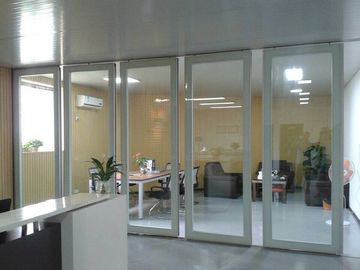 Divisores de sala impecáveis/parede de separação de alumínio do vidro do deslizamento do quadro para o escritório