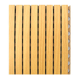 Painel de parede de madeira sulcado de madeira da absorção sadia de painel acústico do revestimento da parede interior