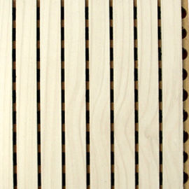 Painel acústico sulcado de madeira do auditório decorativo com superfície da melamina