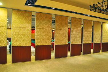 Parede de superfície da melamina para murar separações de dobramento acústicas da porta deslizante para o banquete Salão
