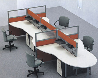 Separação de alumínio do trabalho da forma de L e de T, estação de trabalho modular do escritório do compartimento moderno