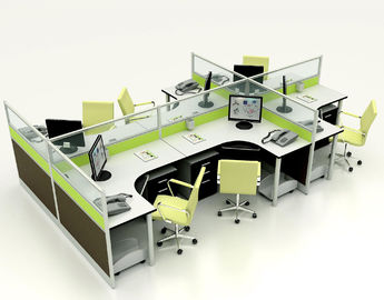 Separação modular tabela da estação de trabalho do escritório de 120 graus para 3 - 8 Seaters