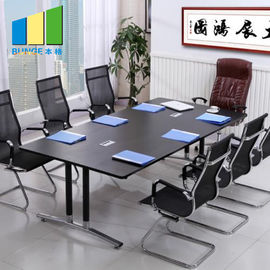 Tabela ajustada da sala de reunião da estratificação da melamina da placa do MFC do mobiliário de escritório moderno