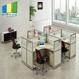 Forme separações do mobiliário de escritório/tabela estação de trabalho do escritório com pé do aço da espessura de 1.5mm