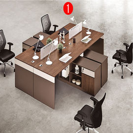 Quatro - separações do mobiliário de escritório da estação de trabalho da pessoa/compartimento de alumínio da tabela do escritório com extensão lateral