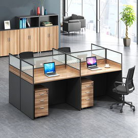 Forme a mesa de madeira da estação de trabalho das separações do mobiliário de escritório dos compartimentos/4 pessoas