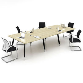 Cor profunda do carvalho da tabela da sala de conferências da placa da melamina do mobiliário de escritório + do carvalho da luz