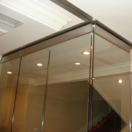 Deslizando a parte superior da separação de vidro de paredes de separação e a separação móvel de vidro Frameless inferior para o balcão