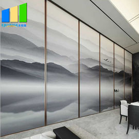 divisor de sala de dobramento de madeira das paredes de separação da espessura de 65mm com quadro de alumínio
