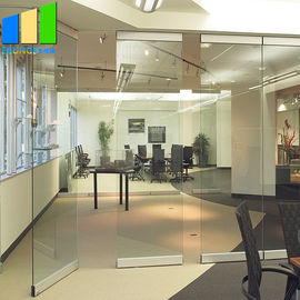 Paredes de separação móveis dobráveis/parede separação de vidro Frameless da braçadeira para o centro de conferências