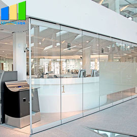 Estilo moderno que desliza portas de vidro de dobramento Frameless móveis das paredes de separação