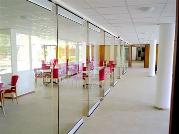 Parede de separação de vidro moderada Frameless acústica dos divisores de sala de Ebunge para o espaço de escritórios