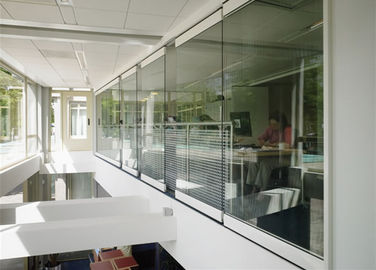 Divisor de sala moderado Frameless de alumínio da separação de vidro de Soudproof para o escritório