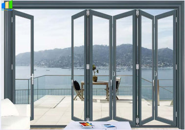 Portas de dobradura de alumínio europeias interiores francesas para a porta de dobradura de vidro exterior das casas