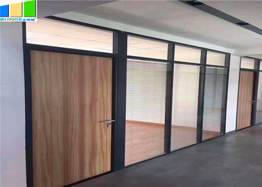 Parede de separação de vidro completa moderada da altura da separação do escritório de EBUNGE alumínio modular para o escritório cabido para fora