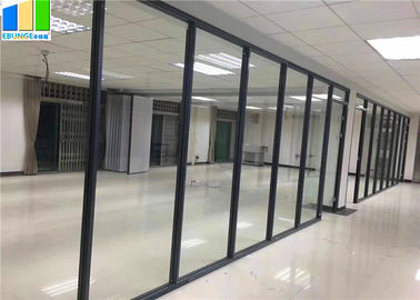 Parede de separação de vidro completa moderada da altura da separação do escritório de EBUNGE alumínio modular para o escritório cabido para fora