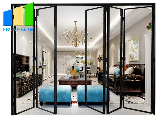 Porta de vidro de dobramento Windproof de alumínio para o apartamento com vidro vitrificado dobro