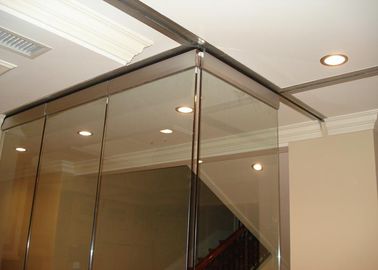 Superior de alumínio da parede de separação de vidro de Soliding do grampo apoiado para a sala de reunião
