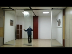 Parede divisória de vidro deslizante