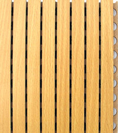 Painéis de parede sulcados de madeira interiores do PVC dos tetos do PNF do painel acústico