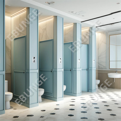 Parede divisória de lavabo laminado de alta pressão Instalação fácil e rápida Resistente a arranhões e impactos