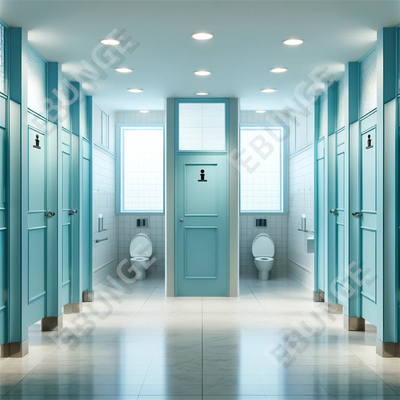 Parede divisória de lavabo laminado de alta pressão Instalação fácil e rápida Resistente a arranhões e impactos