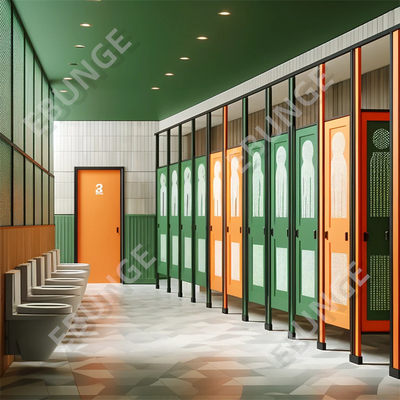 Cubicle de banheiro laminado de alta pressão para durabilidade e resistência a arranhões