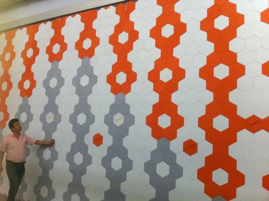 Painéis acústicos de fibras de poliéster ecológicos