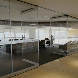 O mobiliário de escritório de vidro Frameless divide paredes operáveis para a sala de conferências