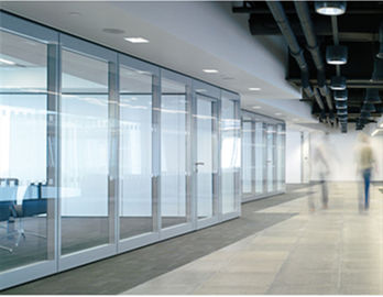 O vidro transparente moderou paredes de separação móveis/divisor de vidro de dobramento