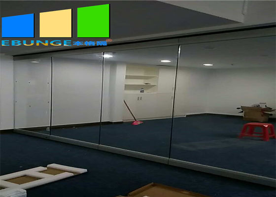 Projeto móvel de vidro moderado do escritório da parede de separação do deslizamento que desliza a parede