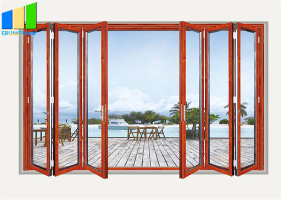 Balcão Bifold exterior do estilo que desliza portas de dobramento da separação de vidro