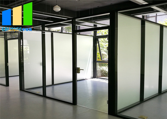 O vidro moderado de alumínio do escritório divide paredes interiores comerciais do escritório portátil