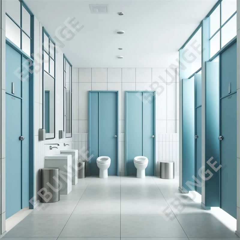 Parede divisória de lavabo laminado de alta pressão Instalação fácil e rápida Resistente a arranhões e impactos